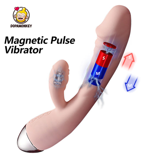 Telescopic vibrating masturbation stick G-spot stimulation pulse vibrator female dildo female adult toy 18 years and over