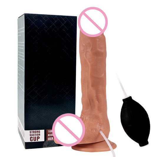 Realistic squirting dildo sex toy ejaculation penis with strong suction cup, suitable for ladies men couple pleasure