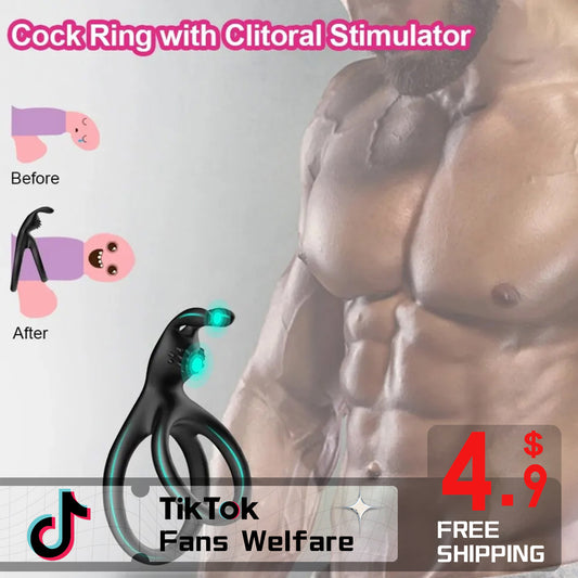 Delay Ring Sex Toy Battery Powered Vibrating Lock Sperm Ring Penis Ring Men’s Toy Penis Training Sex Toy